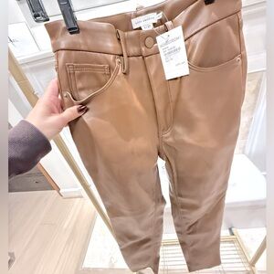 NWT Good American faux leather pants size 4